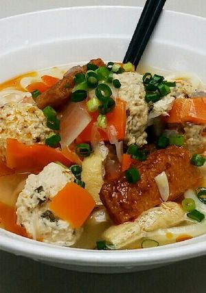 鳥つくねうどん-レシピのメイン写真