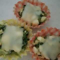 รูปของ お弁当彩りおかず☆ほうれん草と卵チーズ