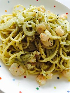 エビの簡単ジェノベーゼパスタ♪-レシピのメイン写真