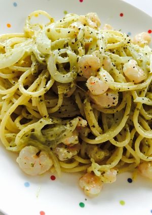 エビの簡単ジェノベーゼパスタ♪-レシピのメイン写真
