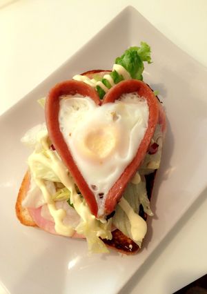 バレンタインの朝食！ハートースト★-レシピのメイン写真