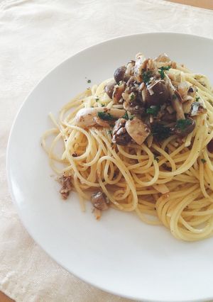 オイルサーディンとキノコのパスタ-レシピのメイン写真