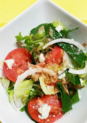 ⚫チーズのドレッシング不用健康野菜サラダ-レシピのメイン写真
