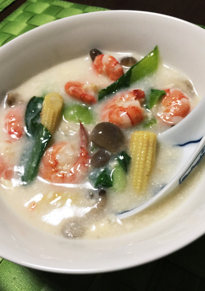 エビと野菜の中華ミルク煮-レシピのメイン写真