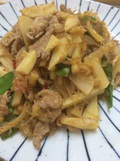 タケノコと豚のチャプチェ炒め-レシピのメイン写真