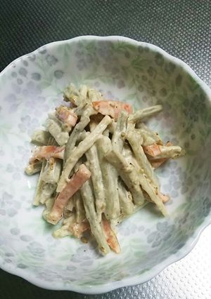 お弁当対策にも❗ 簡単和風ごぼうサラダ-レシピのメイン写真