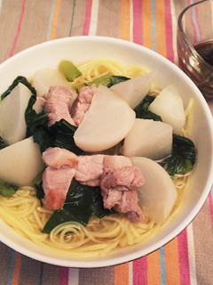 かぶと豚肉のスープ麺-レシピのメイン写真