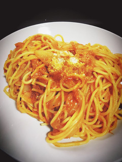 玉ねぎとツナのピリ辛トマトソースパスタ-レシピのメイン写真