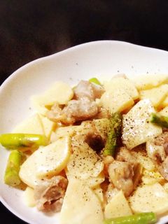 簡単!鶏肉と筍のクリーム煮-レシピのメイン写真