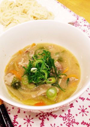 豚バラ肉のごま味噌坦々風つけめん-レシピのメイン写真