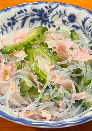 副菜♡ダイエット♡弁当♡ゴーヤ入り春雨サラダ-レシピのメイン写真