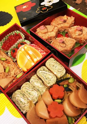 秋弁当!小松菜とキノコのだし巻き卵-レシピのメイン写真