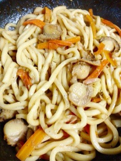 ほたての焼きうどん-レシピのメイン写真