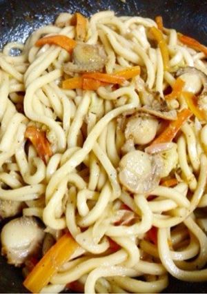 ほたての焼きうどん-レシピのメイン写真
