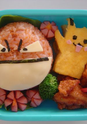 ピカチュー＆ビリビリ玉　キャラ弁-レシピのメイン写真
