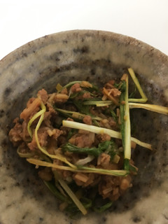 野菜をIN!!肉そぼろ水菜-レシピのメイン写真