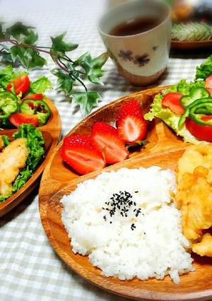 カフェ風　とり天プレート-レシピのメイン写真
