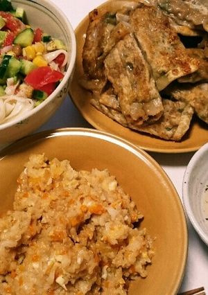 我が家の夕ご飯@棒餃子-レシピのメイン写真