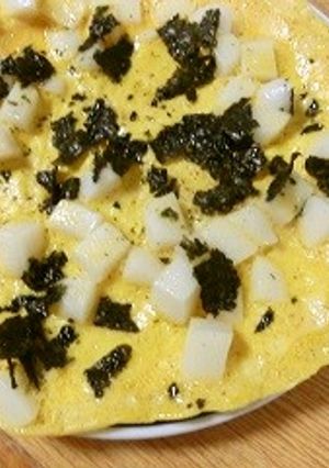 卵で餅ピザ-レシピのメイン写真