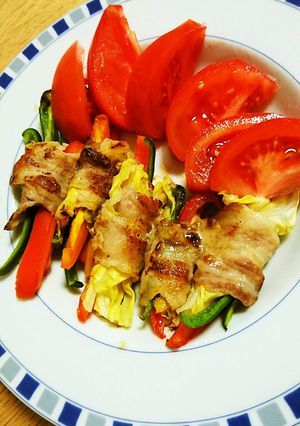 キャベツとピーマンたち まるごと肉巻き-レシピのメイン写真