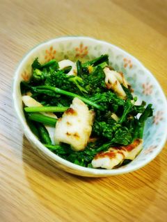 菜の花・ちくわの麺つゆバター炒め-レシピのメイン写真