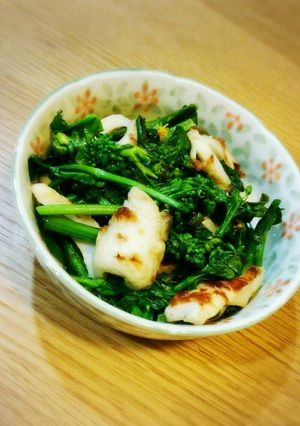 菜の花・ちくわの麺つゆバター炒め-レシピのメイン写真