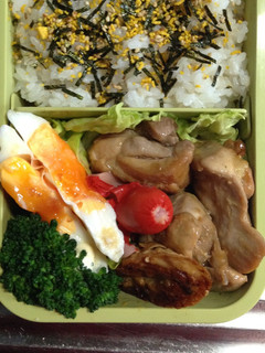 お弁当②〔鶏肉の甘辛煮〕、-レシピのメイン写真