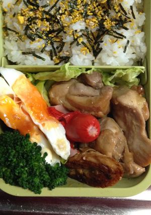 お弁当②〔鶏肉の甘辛煮〕、-レシピのメイン写真