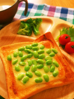 こんがり♡明太マヨ枝豆チーズトースト-レシピのメイン写真