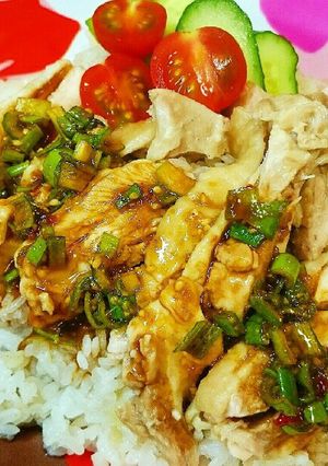 炊飯器で簡単♥蒸し鳥ご飯♥カオマンガイ-レシピのメイン写真