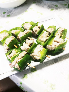 肉詰めピーマンの串焼き-レシピのメイン写真