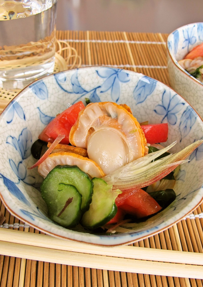 ほたてと夏野菜の酢の物-レシピのメイン写真