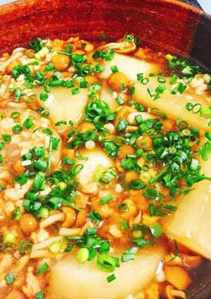 大根となめこの鶏そぼろあんかけ-レシピのメイン写真