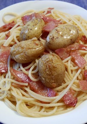新じゃがとベーコンのめんつゆパスタ-レシピのメイン写真