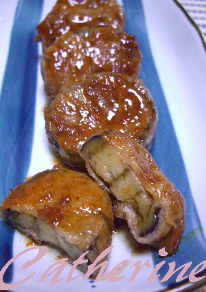 　なすの豚巻き　　　ダシ照り焼き風-レシピのメイン写真