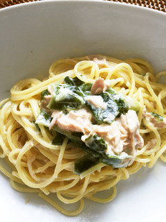 生わかめとツナのクリームパスタ-レシピのメイン写真