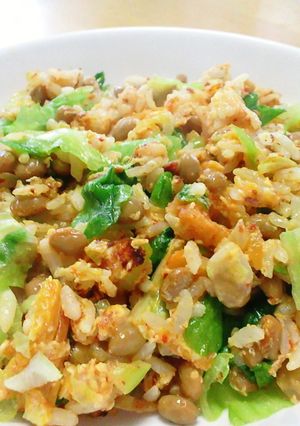 納豆好きの納豆たっぷりパラパラ炒飯-レシピのメイン写真
