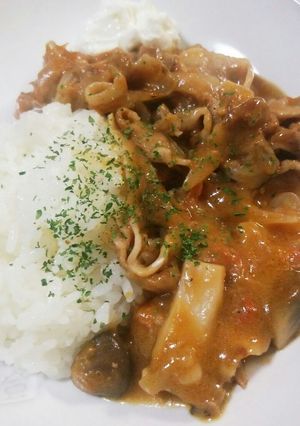 きのこたっぷり♡和風ポークストロガノフ-レシピのメイン写真