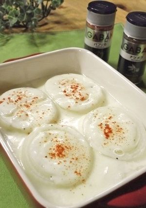 レンジで♪新玉ねぎのチーズミルクあんかけ-レシピのメイン写真