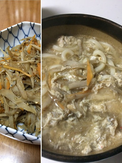 きんぴらで煮込うどん 残り物で朝ごはん-レシピのメイン写真