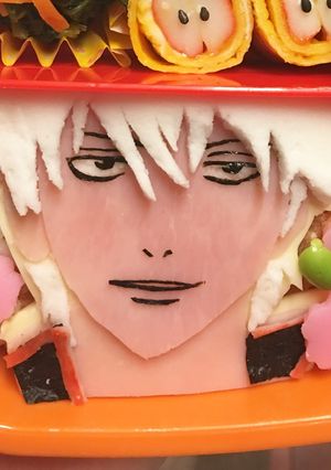銀さんキャラ弁❤︎銀魂☆坂田銀時❤︎-レシピのメイン写真