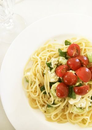 週末ランチに♪バジルの冷製パスタ-レシピのメイン写真