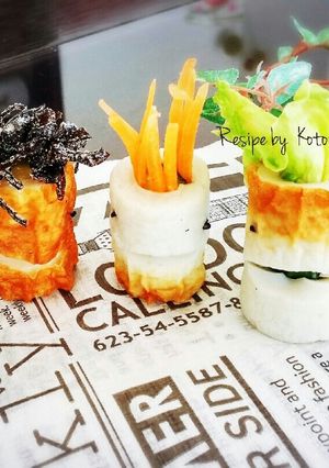 キャラ弁に♡簡単ゆるかわ♡ちくわ三兄弟-レシピのメイン写真