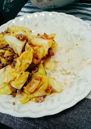 キャベツと挽き肉◎丼-レシピのメイン写真