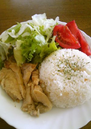 ポン酢でシンガポールチキンライス-レシピのメイン写真