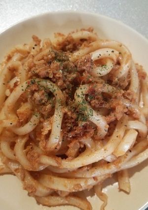ハンバーグで簡単☆ミートうどん-レシピのメイン写真