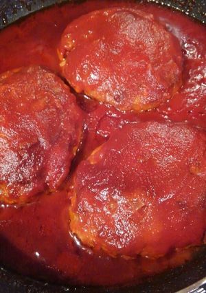 豆腐でかさまし！簡単！！煮込みハンバーグ-レシピのメイン写真