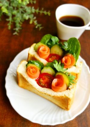 サーモンとトマトのポケットサンド-レシピのメイン写真