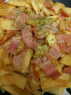 簡単!たけのことベーコンのバター醤油炒め-レシピのメイン写真