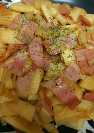 簡単！たけのことベーコンのバター醤油炒め-レシピのメイン写真